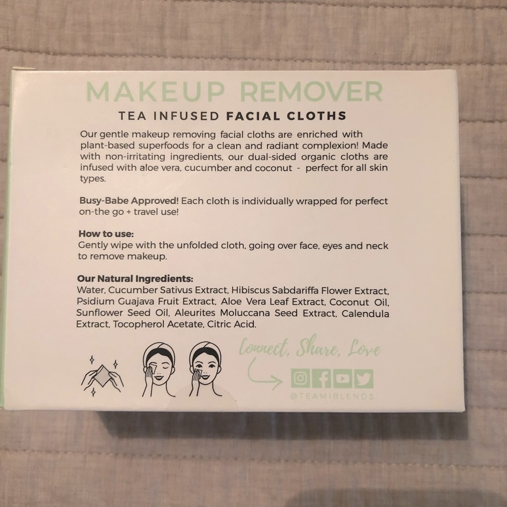 Teami Make Up Remover Tea Infused Cloths 24 NIB - Picture 3 of 15